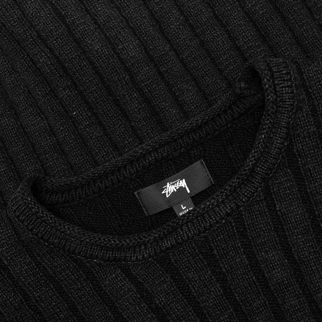 Cotton Slub Rib Crew - Black – Feature