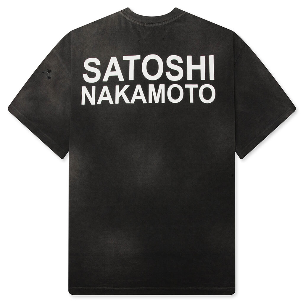 SATOSHI  Cup Half Full Tee - Black – Feature