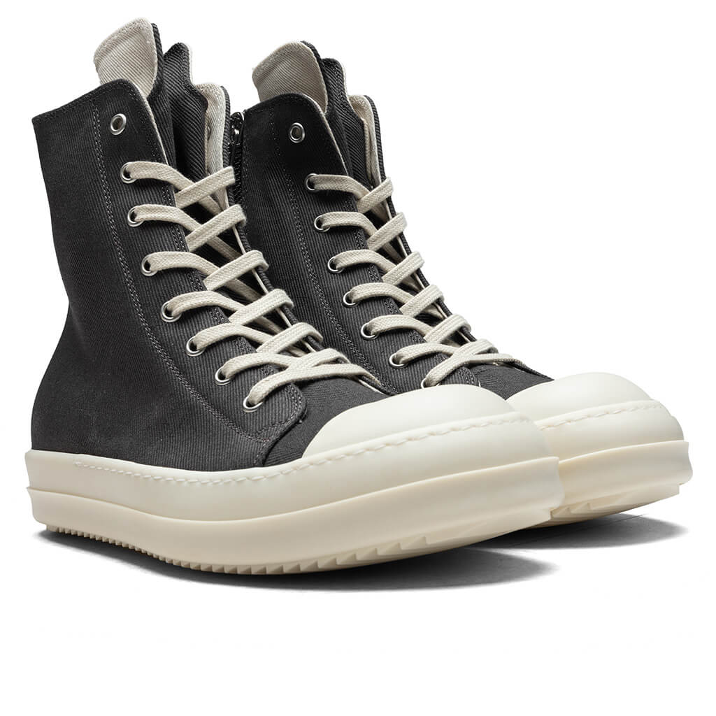 【RICK OWENS DRKSHDW】Sneaks in Dark Dust/Milk Denim Sneaks - Dark Dust/Milk – Feature