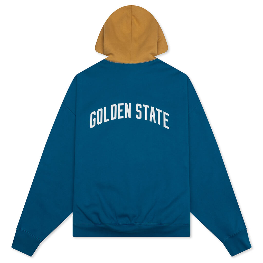 Fear of God Essentials x NBA Warriors Sport Hoodie - Blue Sapphire