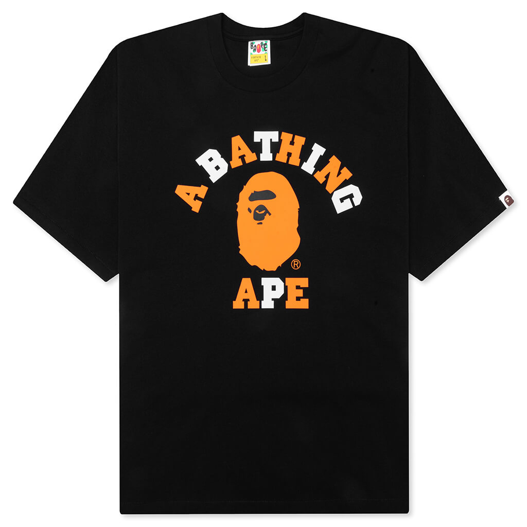 BAPE Broken College Black Tee discount black