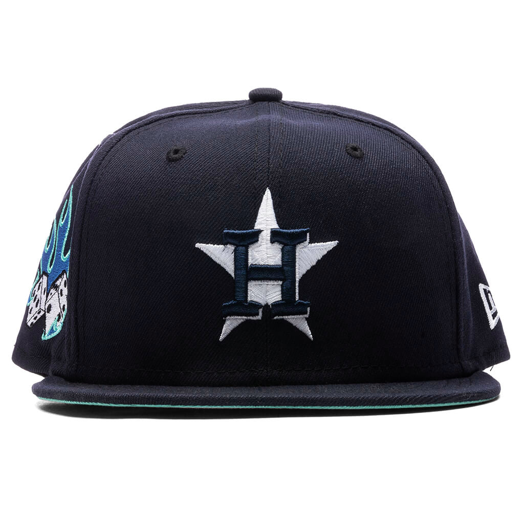 New Era Men's Houston Astros 59Fifty Road Navy Authentic Hat