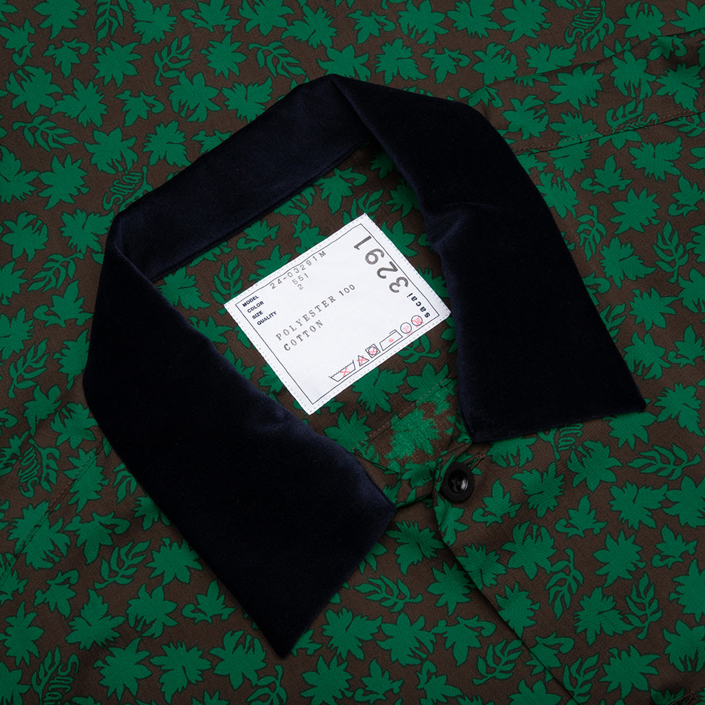 Sacai Floral Print Cotton Jersey T Shirts Tees 300035322wht