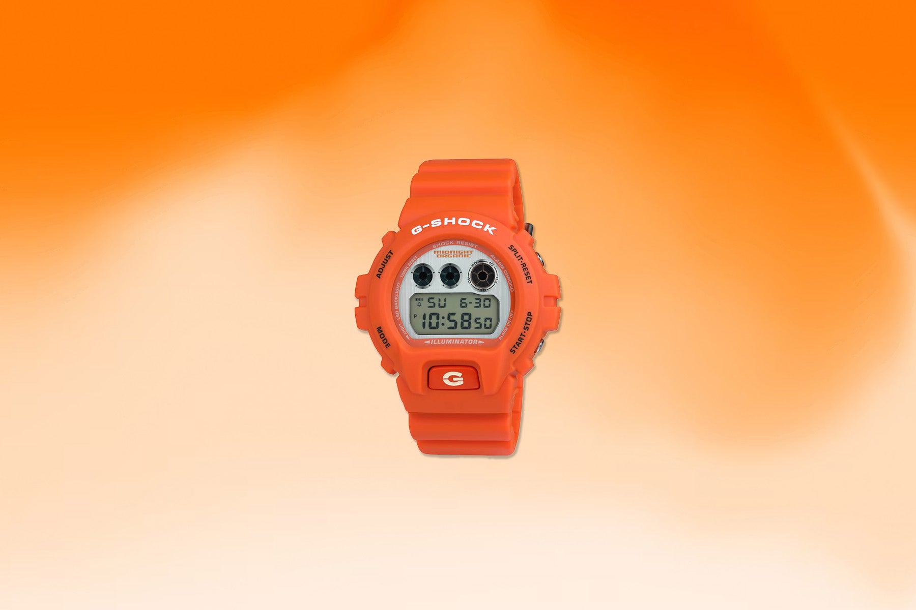 G-SHOCK x Midnight Organic DW6900MO26-4 'Larry June' - Orange