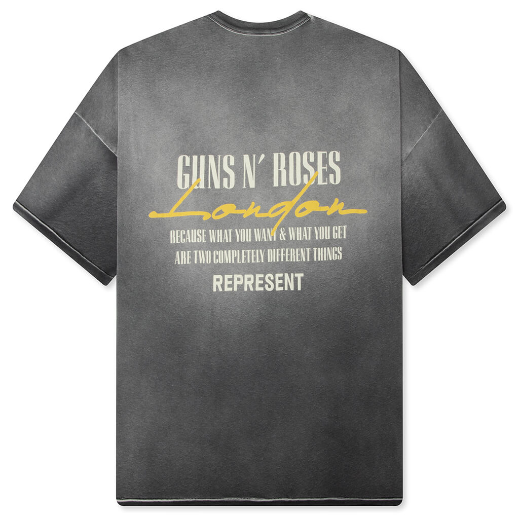 Represent x Guns N' Roses Cross T-Shirt - Stained Black – Feature