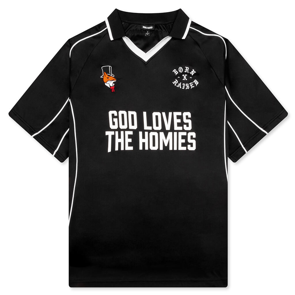 God Loves The Homies Jersey - Black – Feature