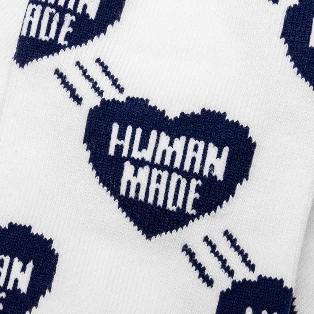 Heart Pattern Socks - Navy – Feature