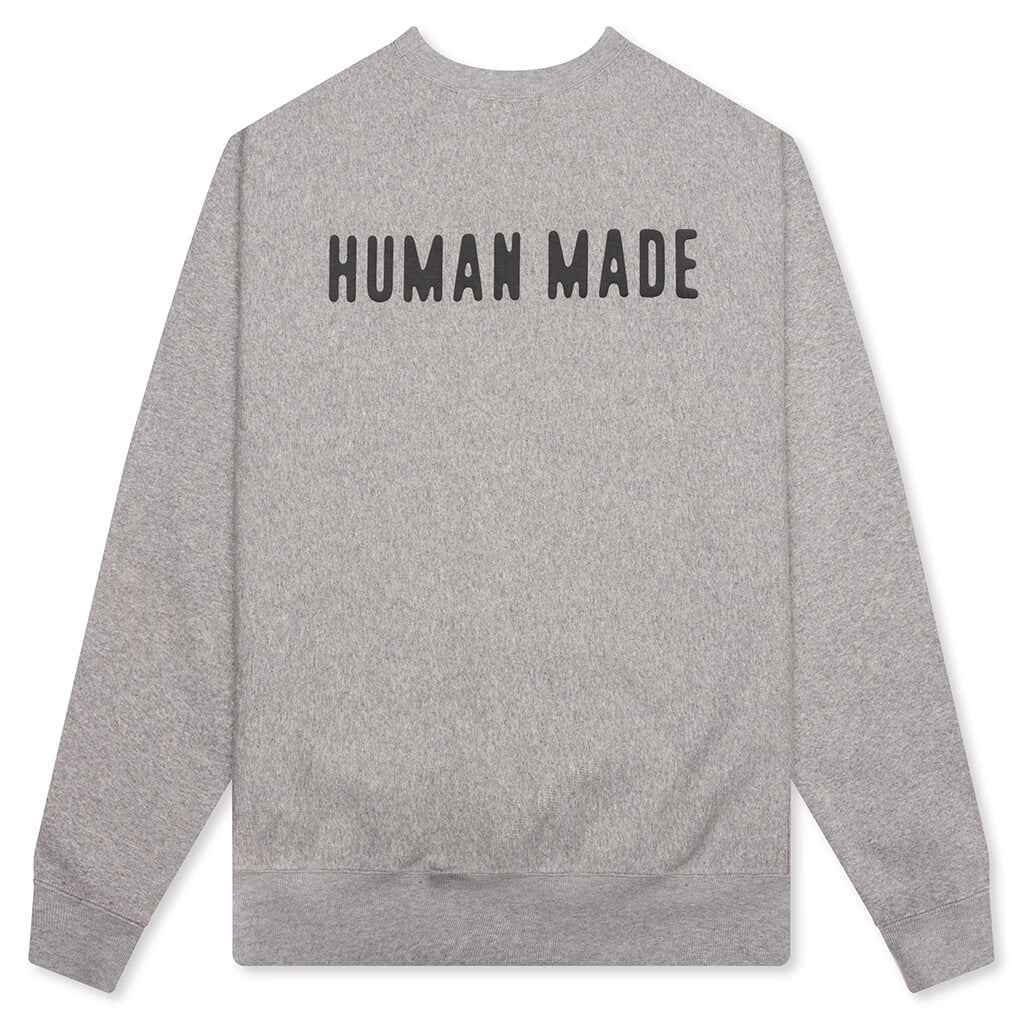 トップス HUMAN MADE HEAVYWEIGHT SWEATSHIRT GRAY Heavyweight Sweatshirt - Gray – Feature