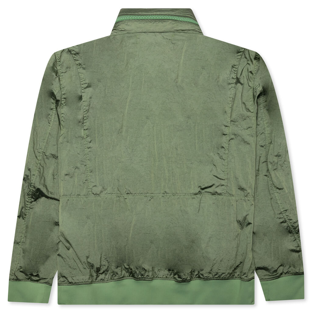 Sage knit button up jacket