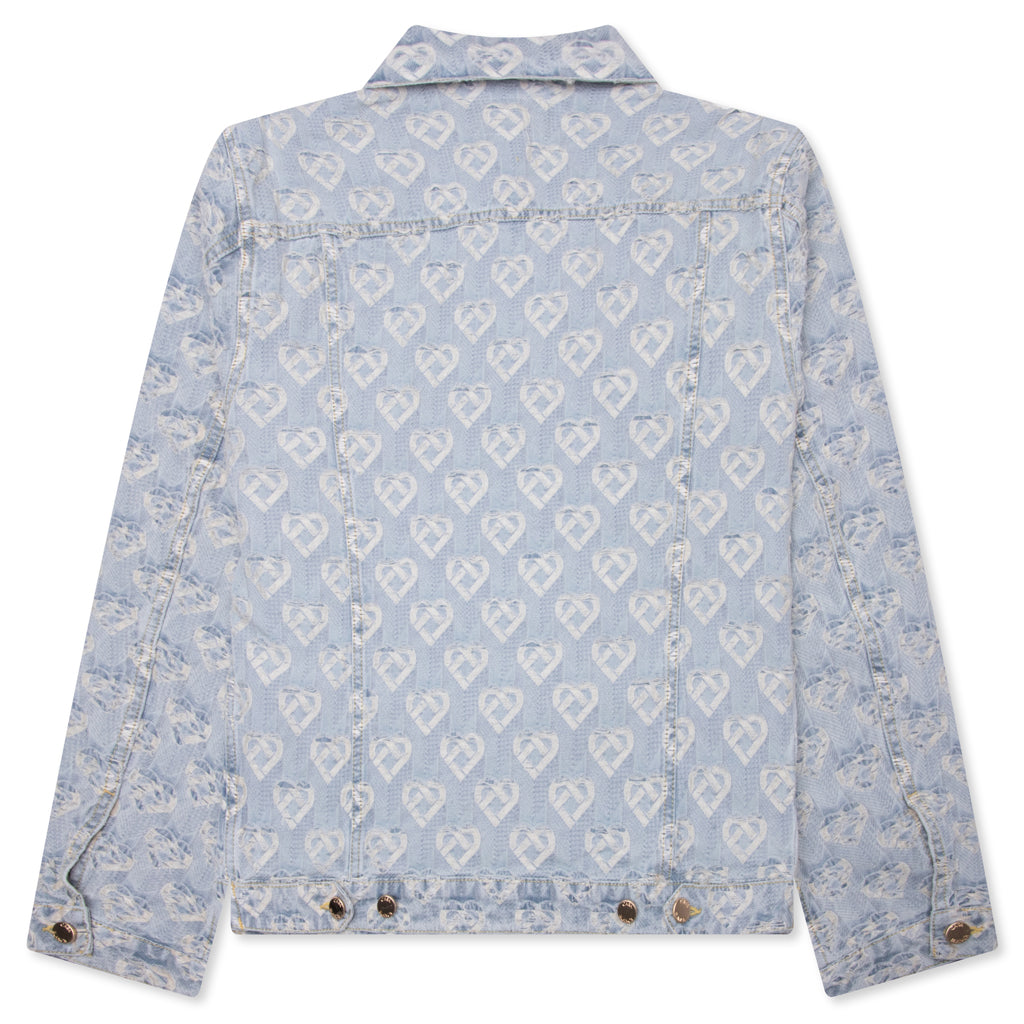 Jacquard-Logo Denim Jacket