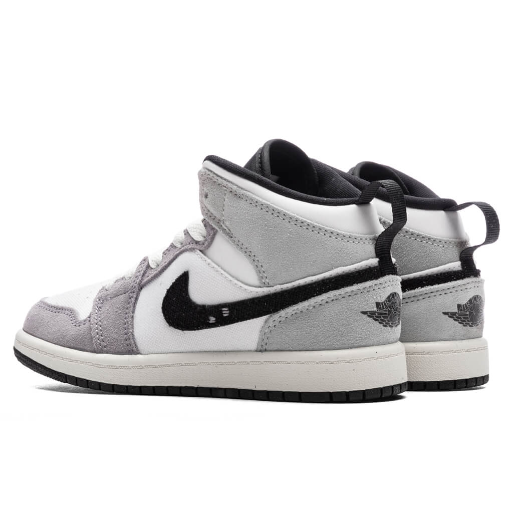 Air Jordan 1 Mid SE (PS) - Cement Grey/Black/White – Feature