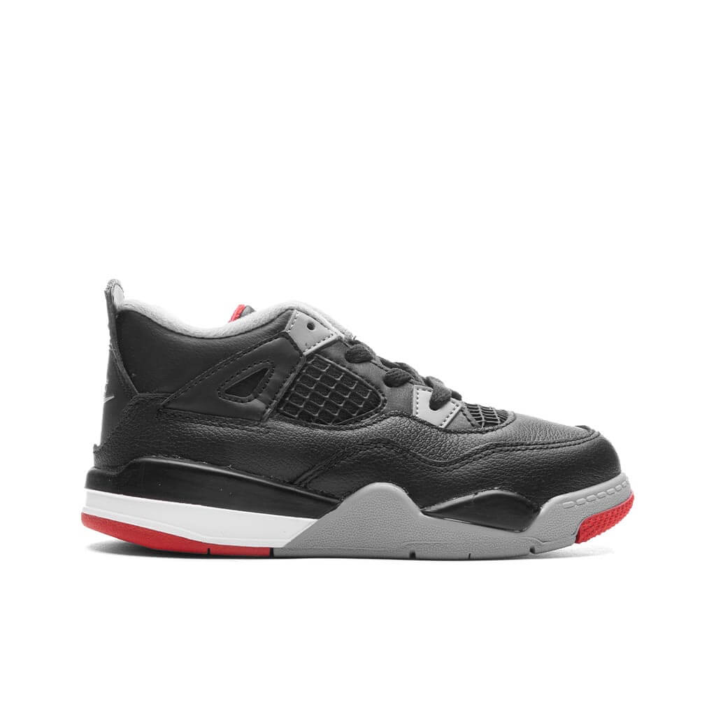 Air Jordan 4 Retro (TD) 'Bred Reimagined' - Black/Fire Red/Cement Grey