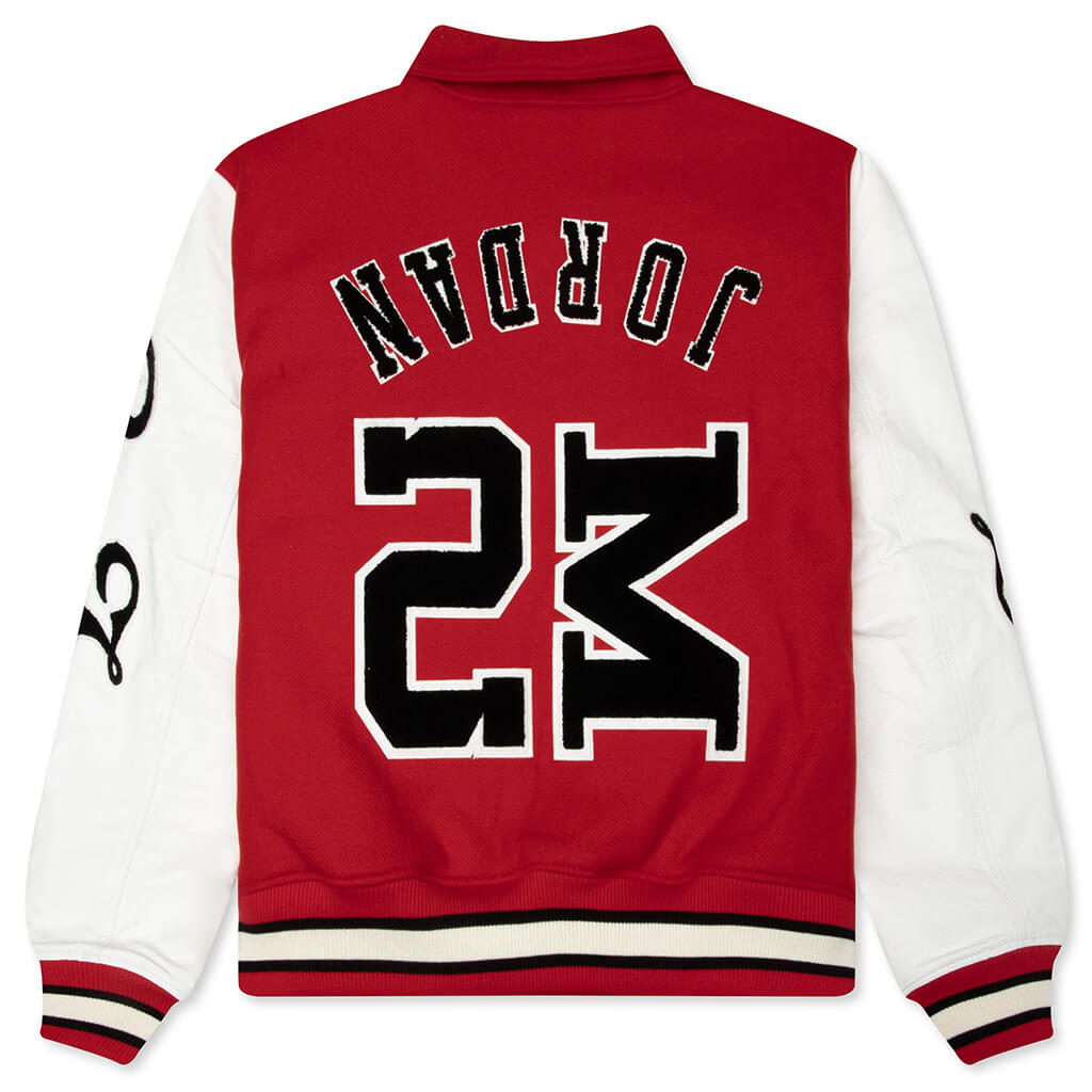 Air Jordan x Saint Mxxxxxx Varsity Jacket - University Red/White