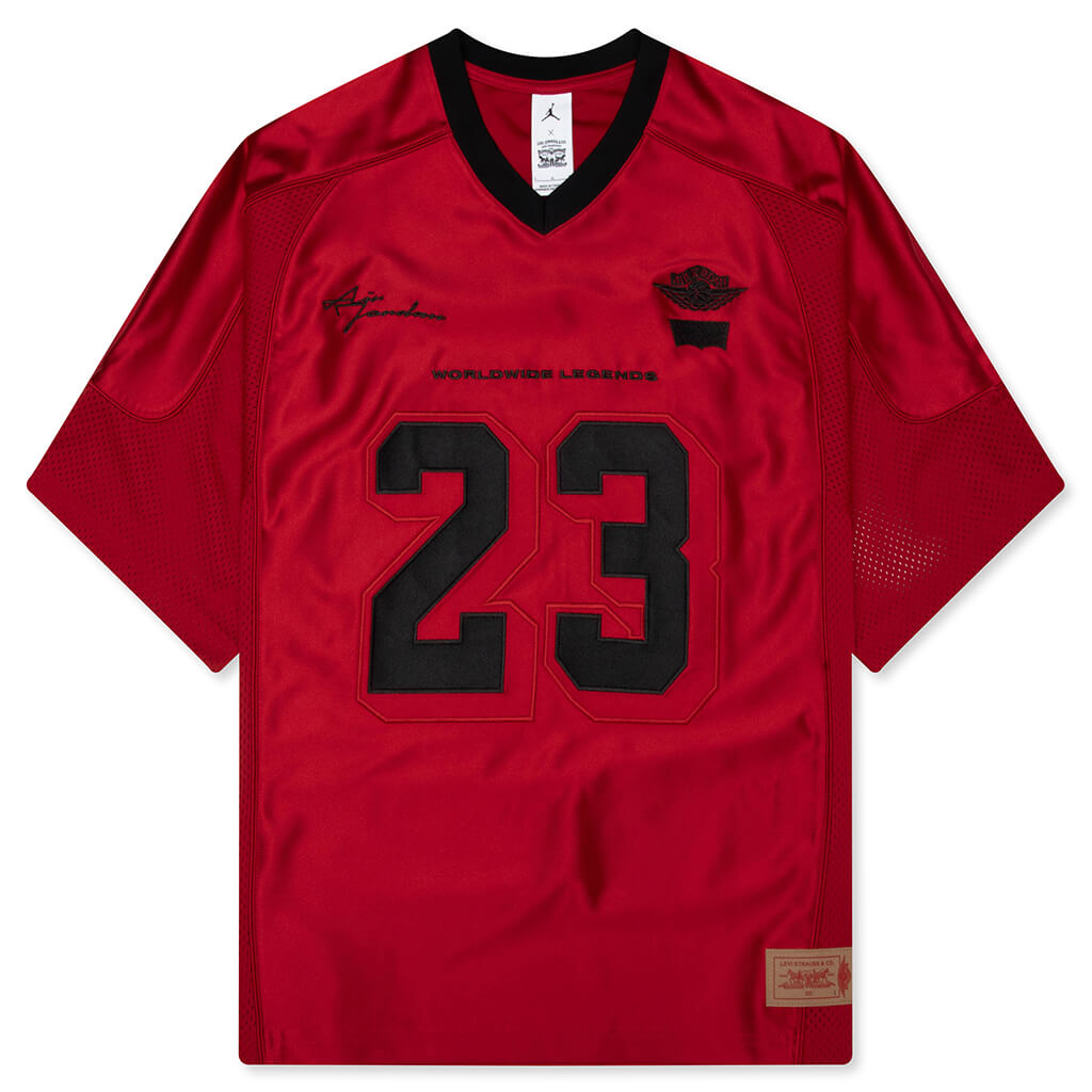Jordan x Levi's Jersey - Gym Red/Black/Pale Ivory – Feature