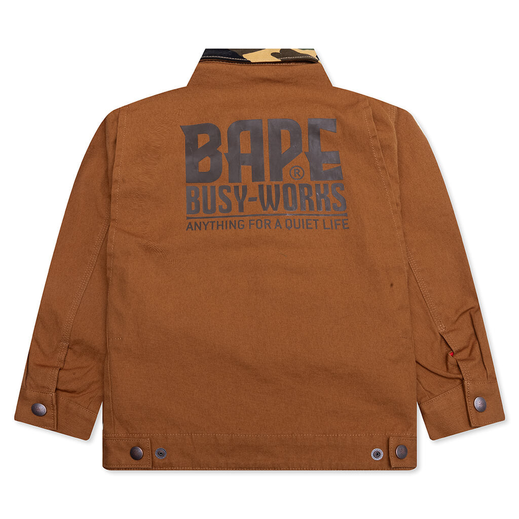 Kid's 1ST Camo Work Jacket - Brown – Feature