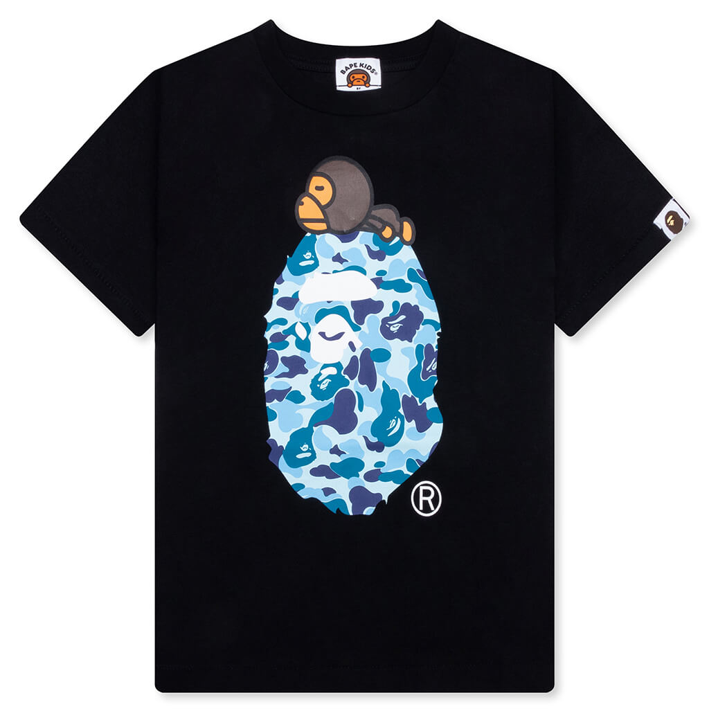 BAPE ABC CAMO MINI TEE BLUE S Kid's Abc Camo Baby Milo College Tee