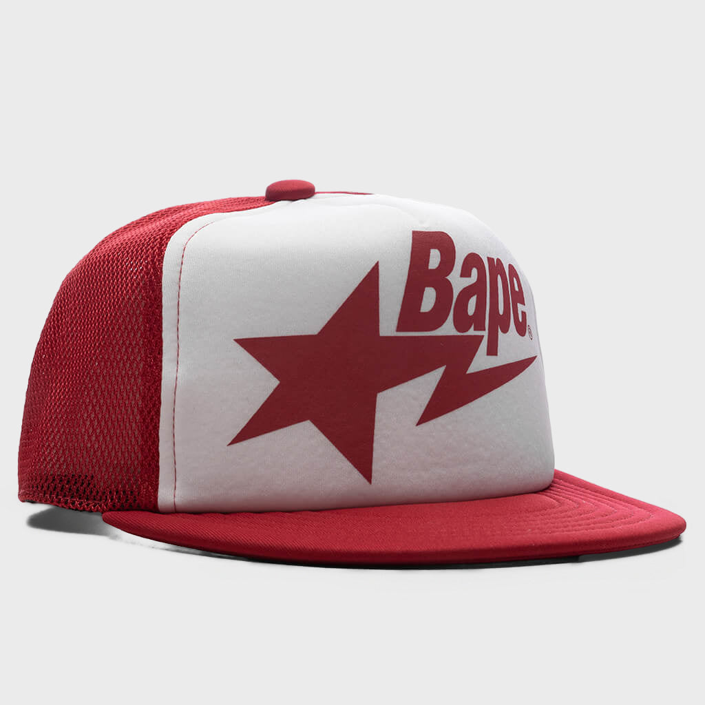 Kid's Bape STA Mesh Cap - Red – Feature