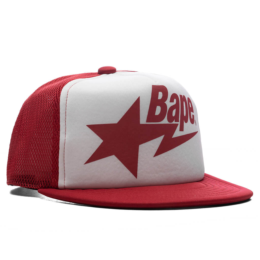 A BATHING APE メッシュキャップ レッド 中古・古着通販】A BATHING APE (ア ベイシング エイプ