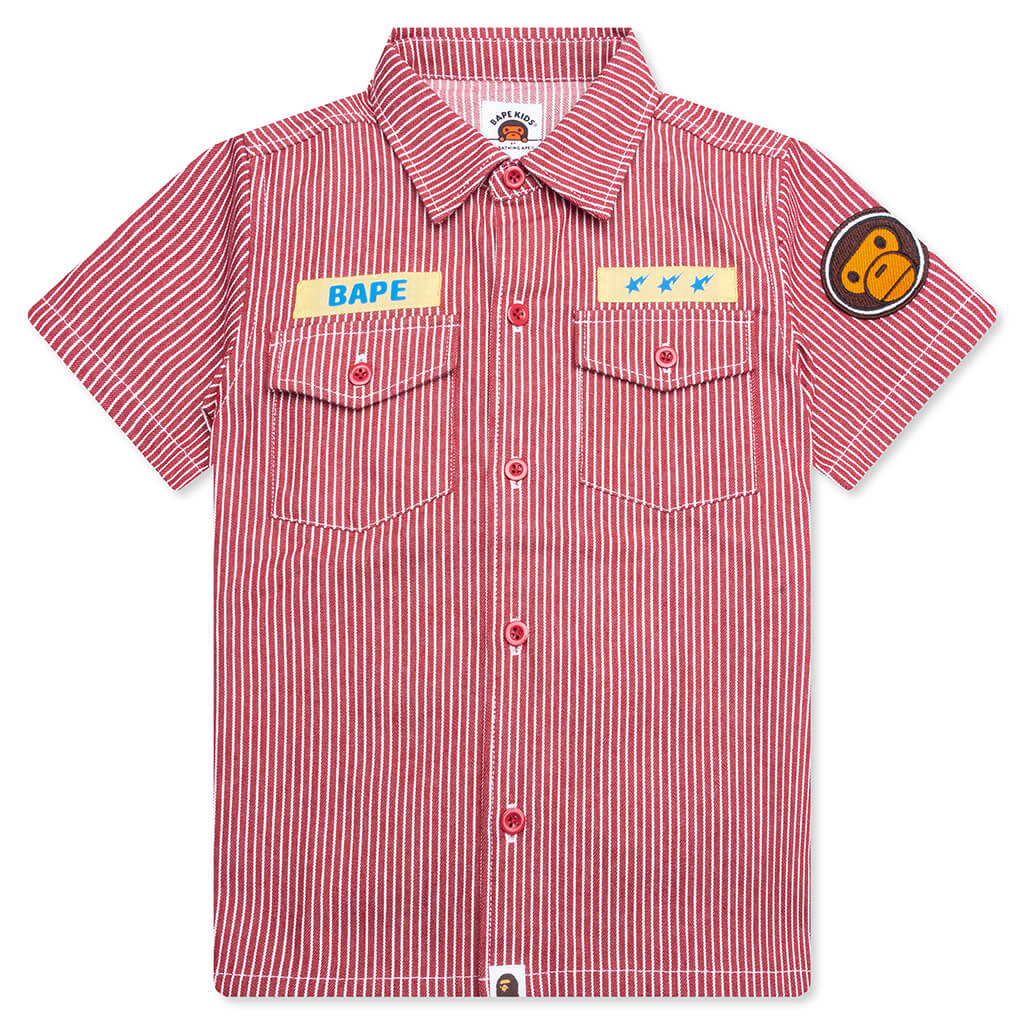 AngelE APE スニ ーカーMILO HICKORY APESTA Kid's Hickory Baby Milo Patch S/S Shirt - Red – Feature