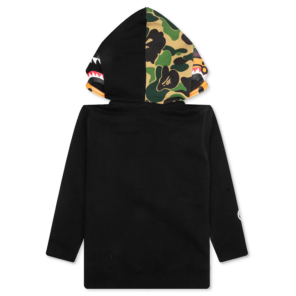 Kid's Milo Shark Zip Double Hoodie - Black – Feature