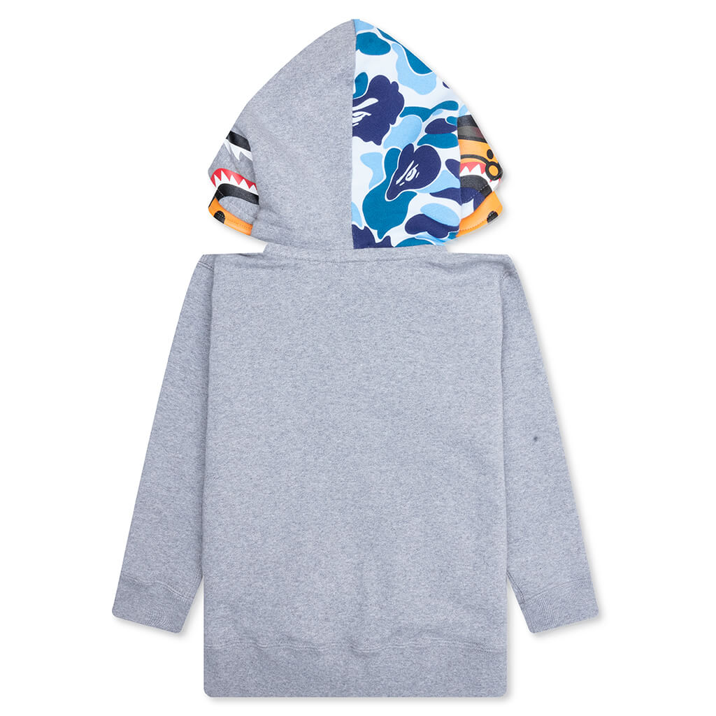 Kid's Milo Shark Zip Double Hoodie - Gray – Feature