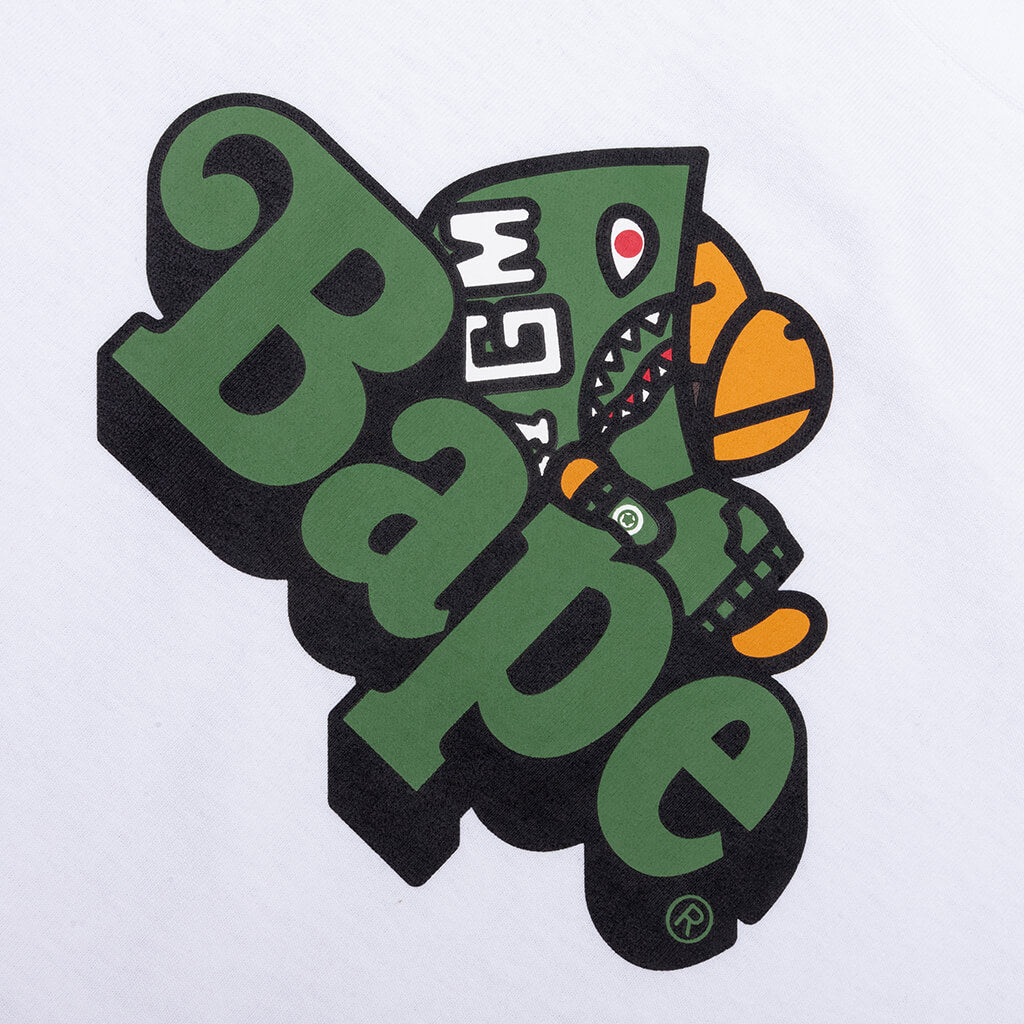 Kid's Shark Milo on Bape Tee - White/Green – Feature