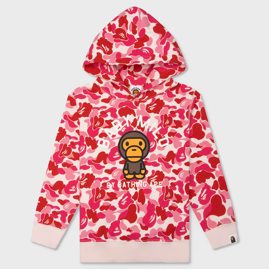 A BATHING APE ABC CAMO BIG BABY MILO ピンク Kids ABC Camo Baby Milo Pullover Hoodie - Pink – Feature