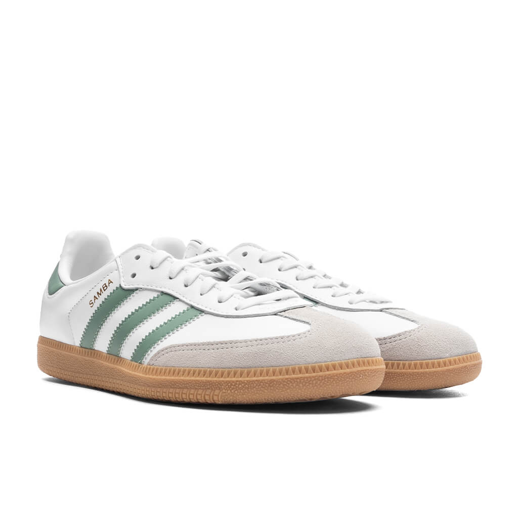 Kids Samba OG (GS) - Cloud White/Silver Green/Gum Feature Kids Samba OG (GS) - Cloud White/Silver Green/Gum Feature