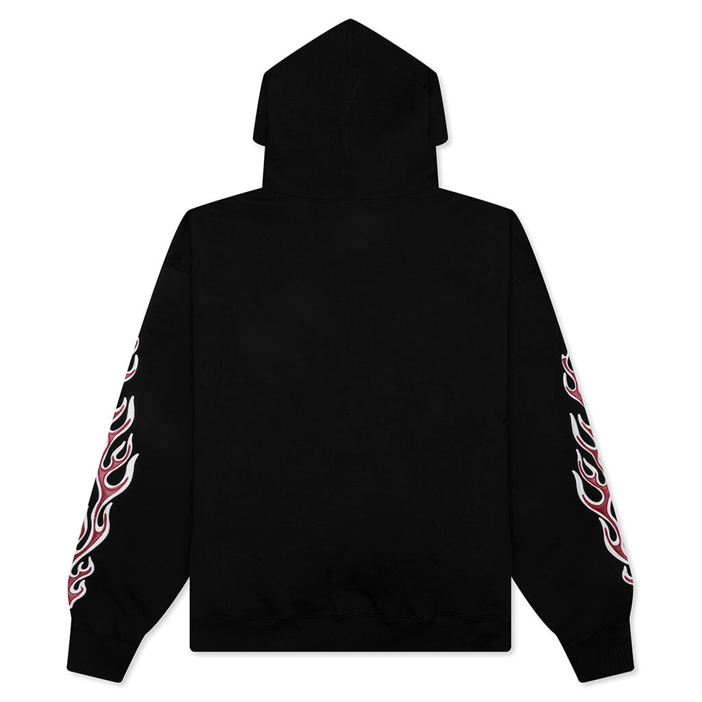 トップス 549 Etudes Spirit Flaming Flame LS Black Leather-Flame-Hoodie---Black-