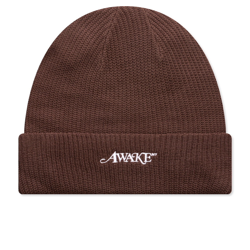 Loose Gauge Knit Beanie Brown – Feature - Main Image