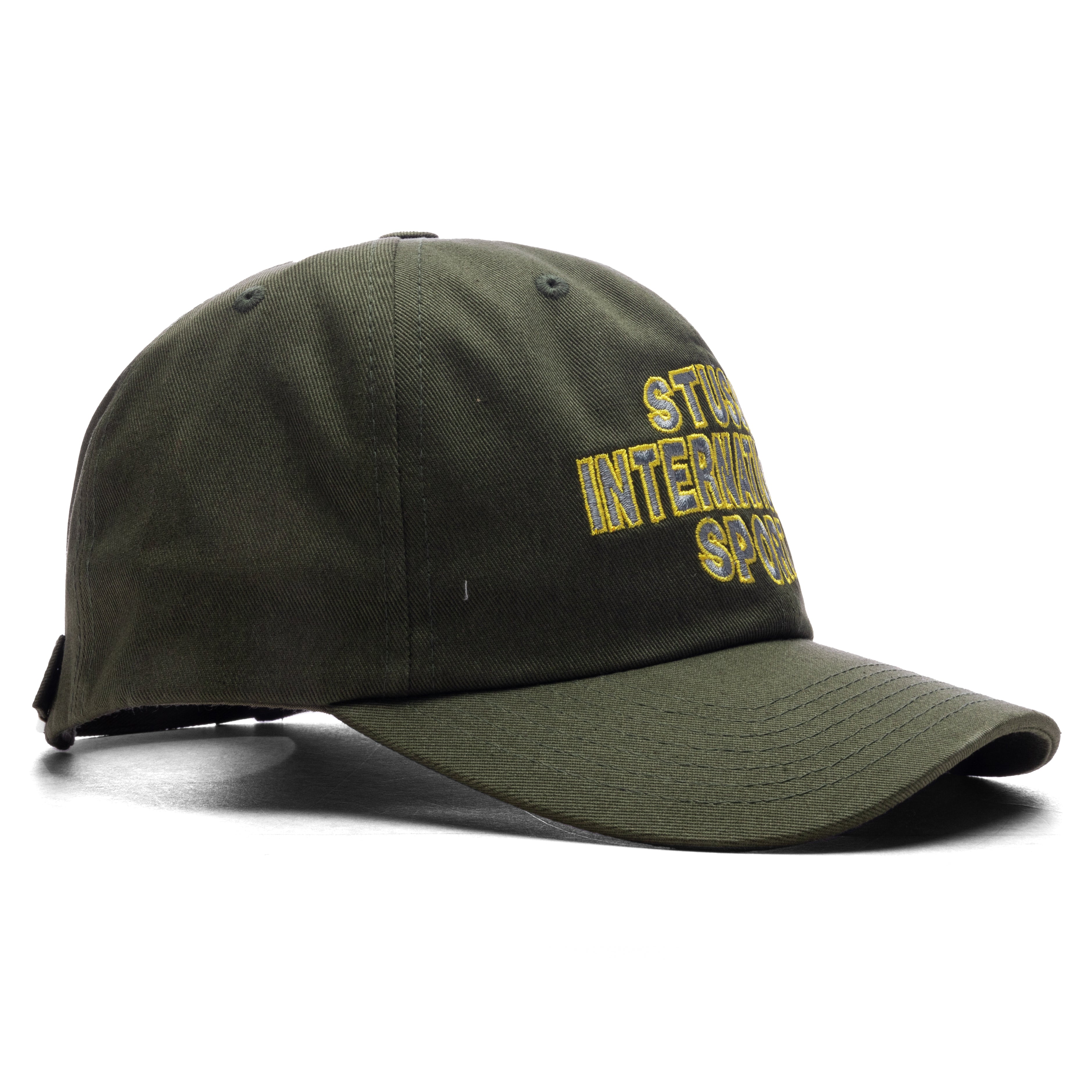 Mid International Sport Strapback Cap - Dark Olive – Feature