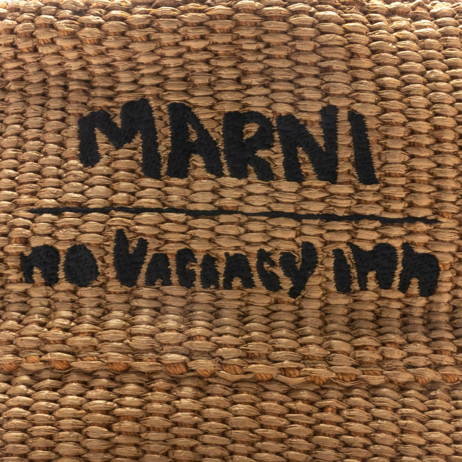 Bey Woven Raffia Effect Tote Bag in Beige - Marni