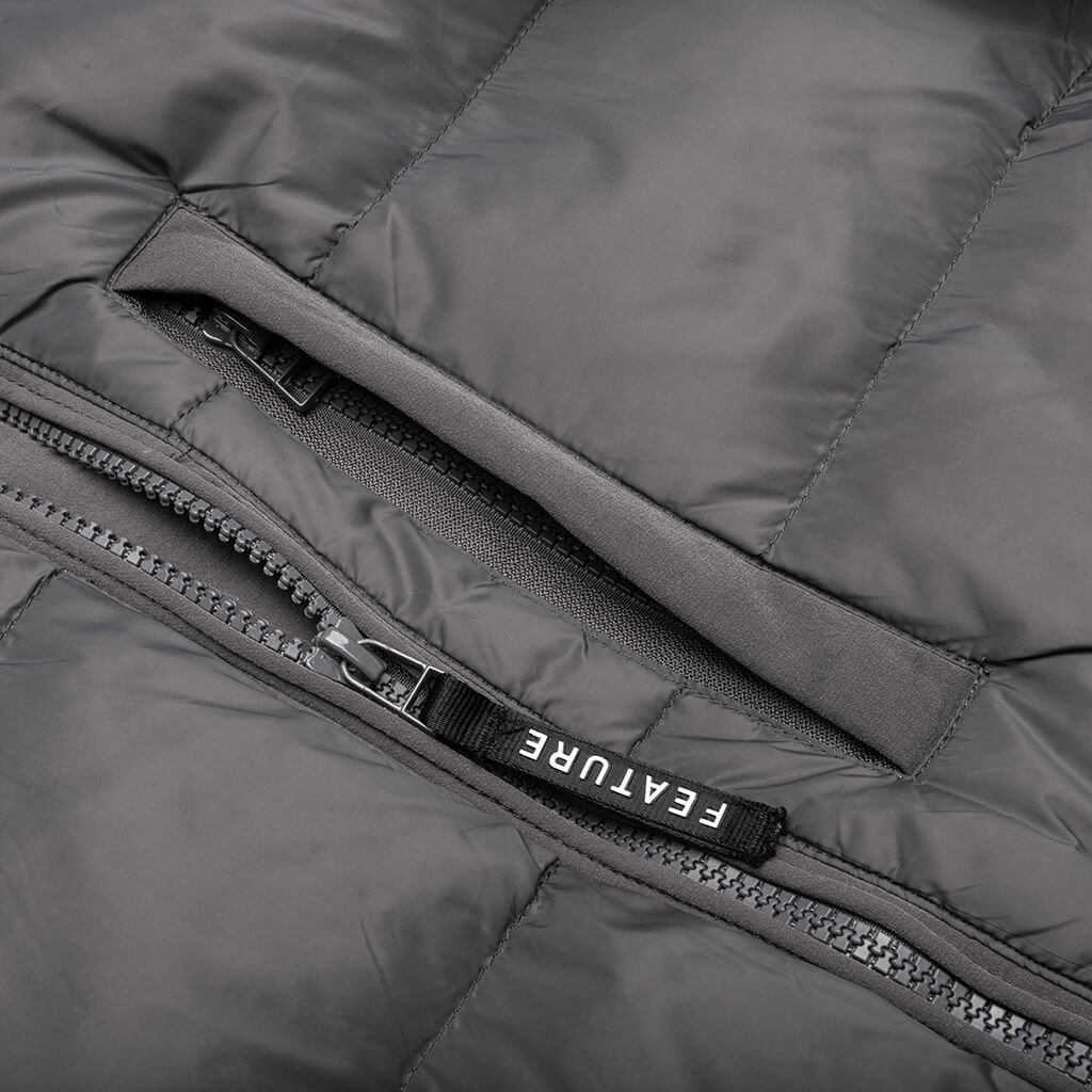 McCarthy Convertible Puffer Jacket - Slate Grey – Feature