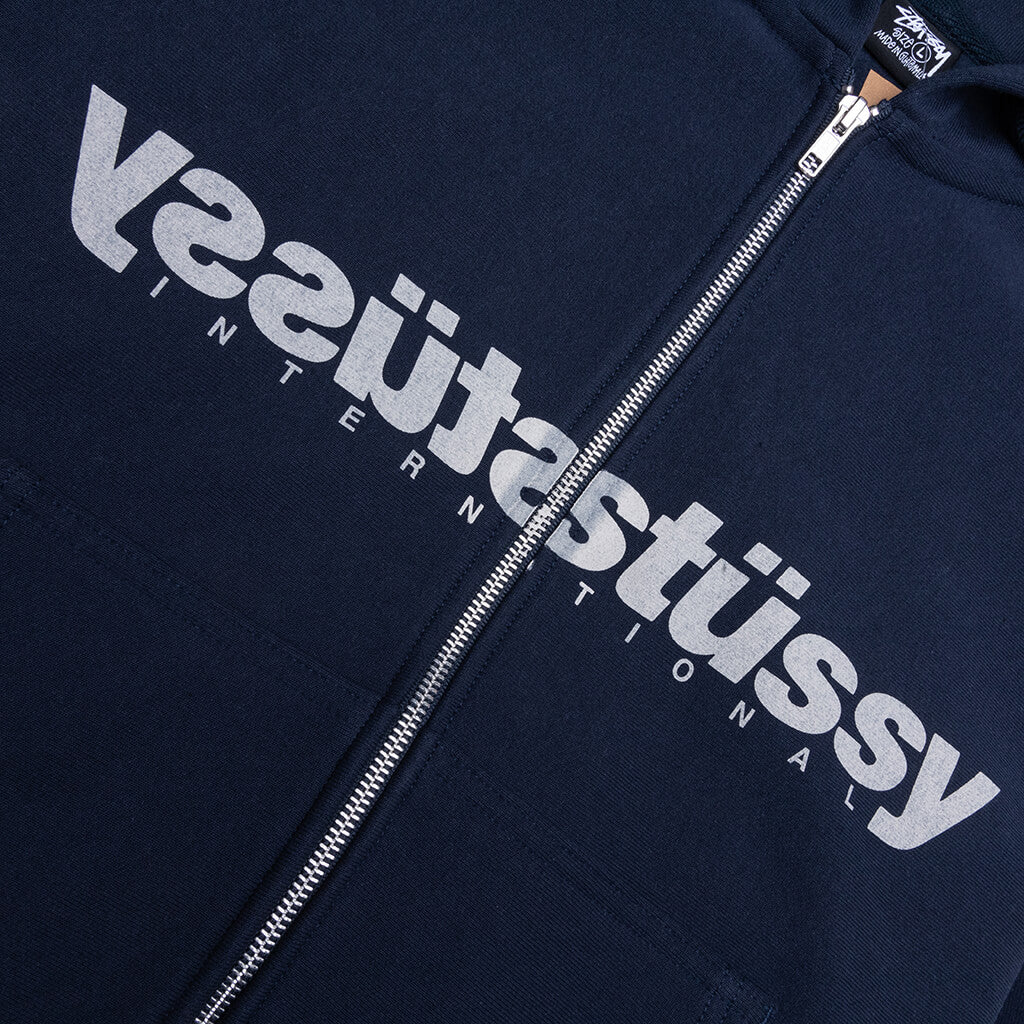 Mirror Zip Hoodie - Navy – Feature