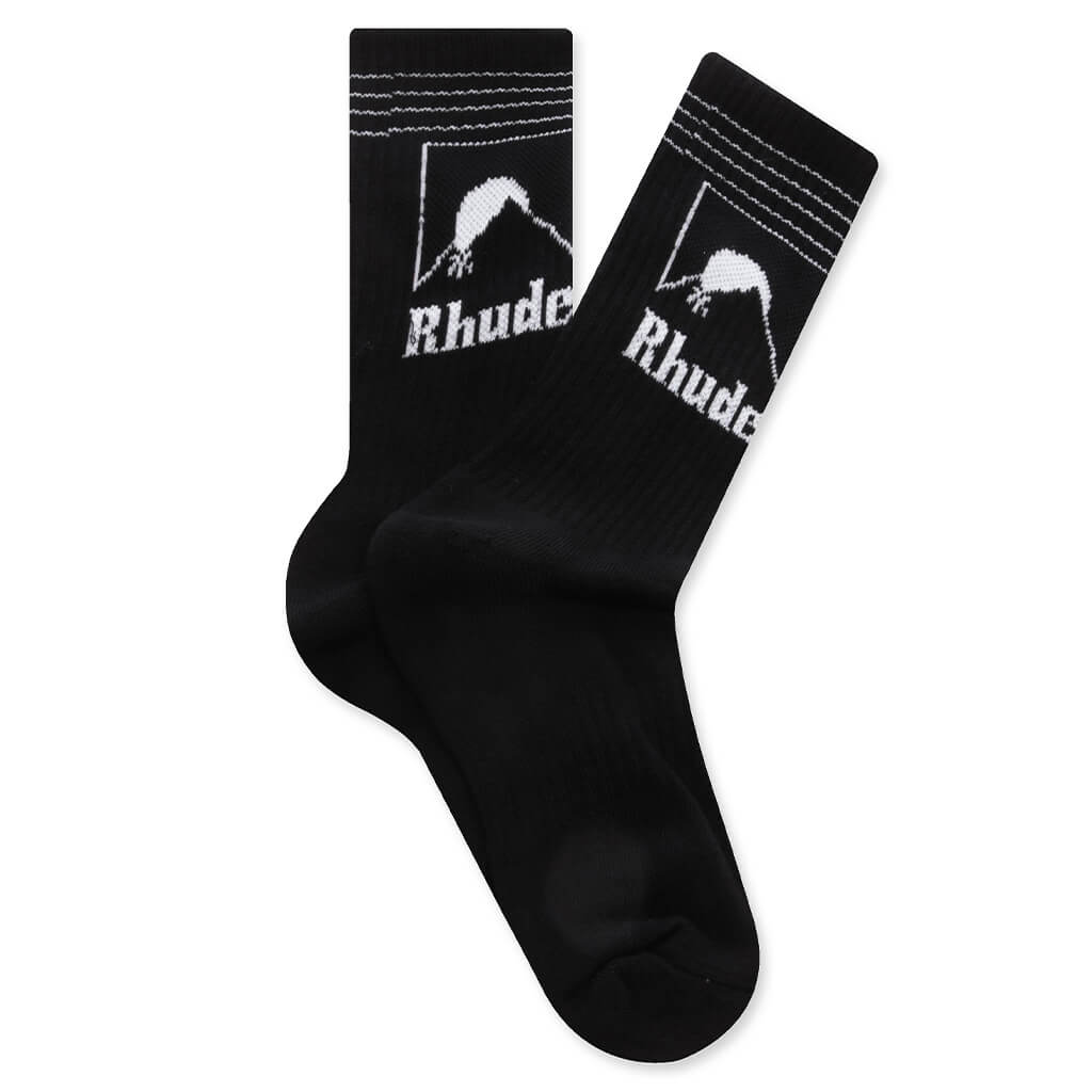Moonlight Outline Sock - White/Black – Feature