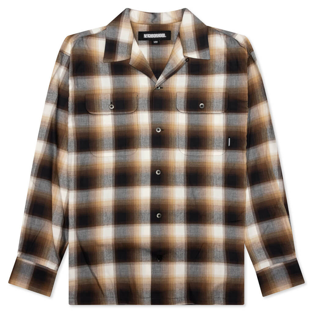Blockombre L/S Shirt - Brown – Feature