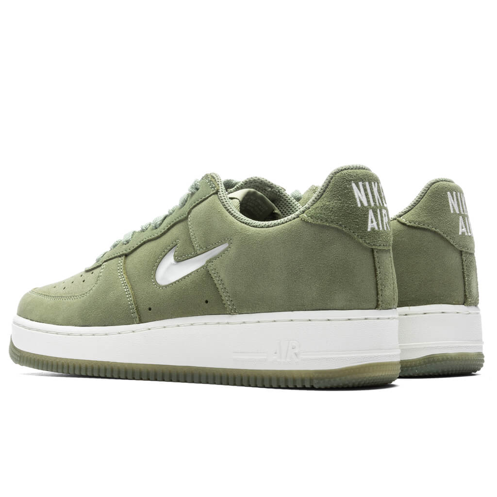 Suede And Canvas Cover The Nike Air Force 1 Low LX Oil Green
