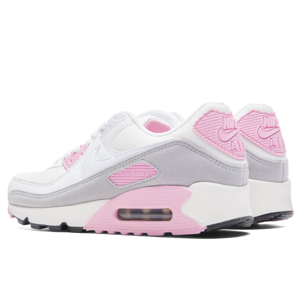 Women's Air Max 90 - White/Sail/Med Soft Pink â Feature