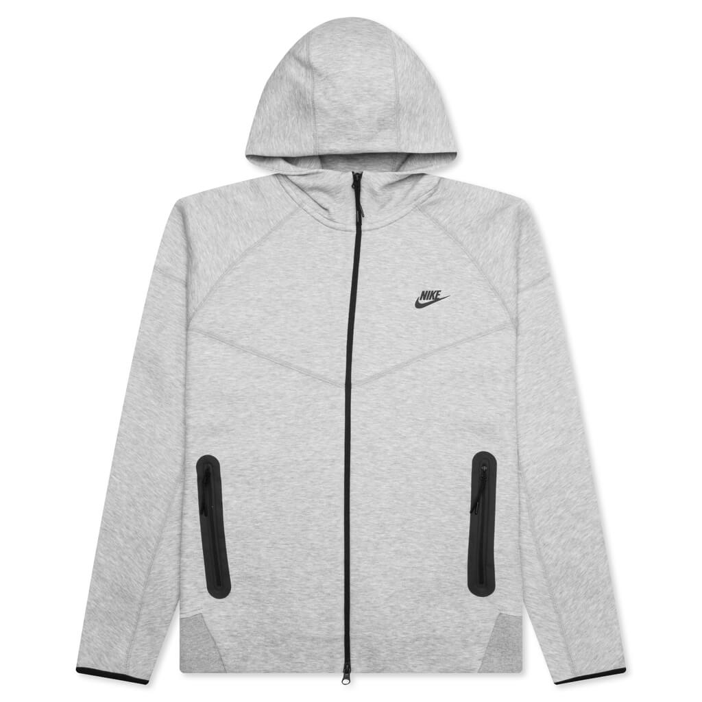 Nike Men's Tech Fleece Full-Zip Windrunner Hoodie, XL, Dk Grey Heather/Black