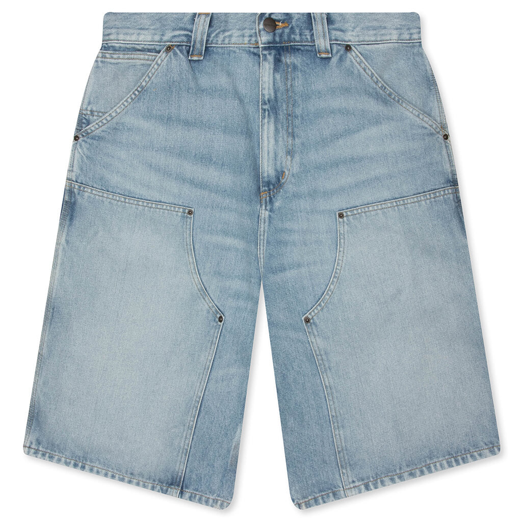 OG Double Knee Short - Blue Heavy Worn Bleached – Feature