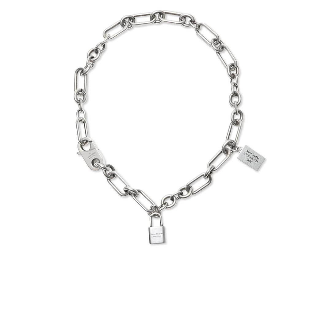 Padlock Chain Necklace - Vintage Silver – Feature