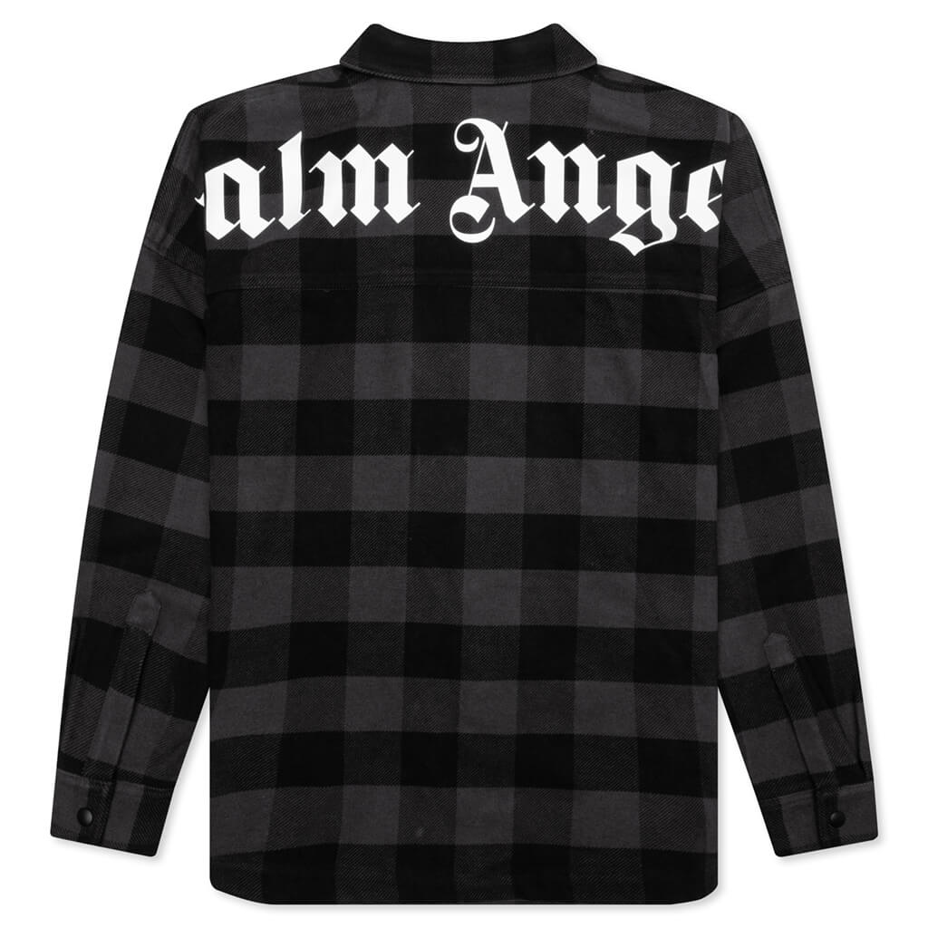 新品 Palm Angels CHECK BACK LOGO OVERSHIRT Classic Logo Overshirt - Black/White – Feature