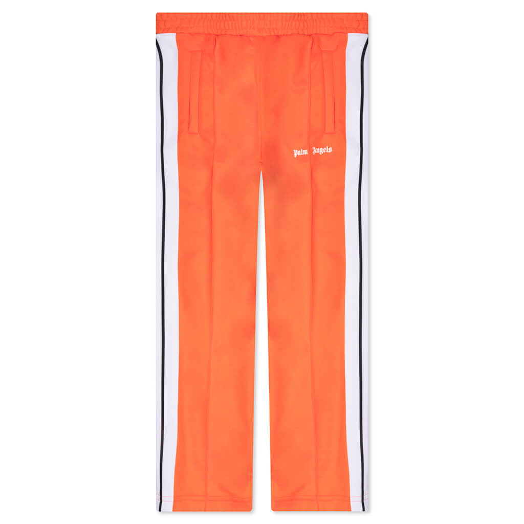 Kid's Logo Track Pants Orange/White – Feature - Main Image