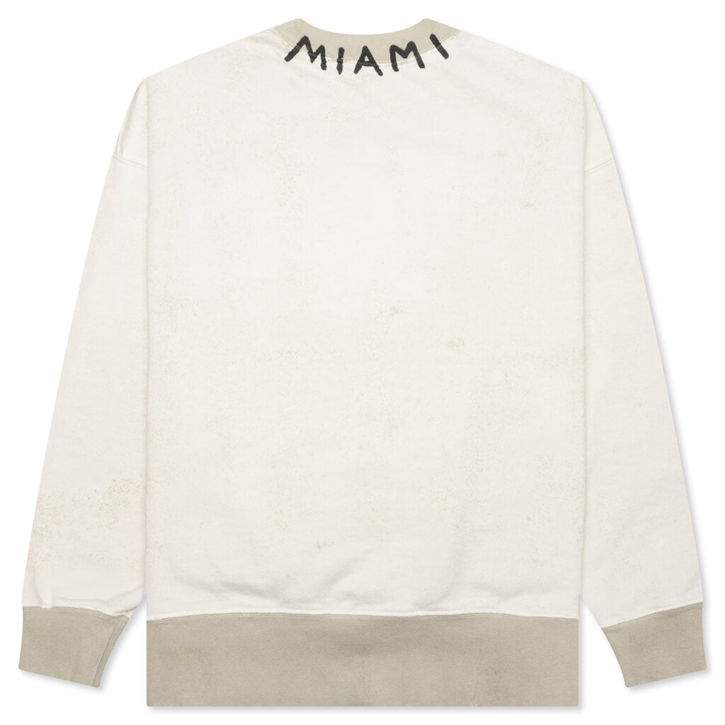 Palm Angels Miami Logo Crewneck White