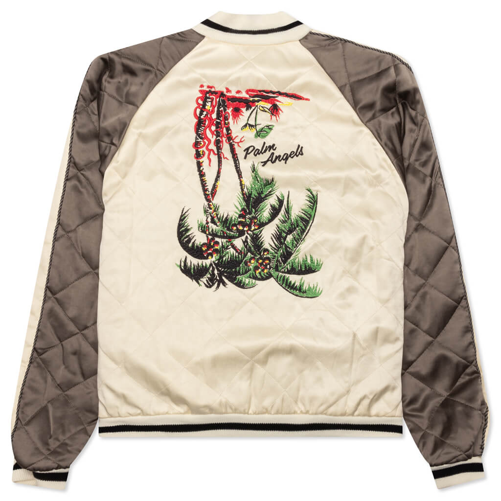 embroidered-logo shirt jacket, Palm Angels