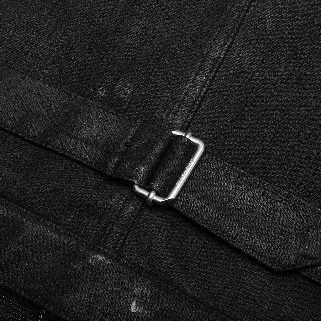 PLEATED DENIM JACKET