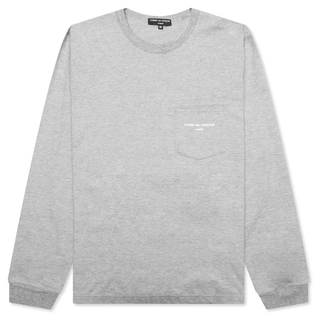 Pocket Logo L/S T-Shirt - Top Grey – Feature