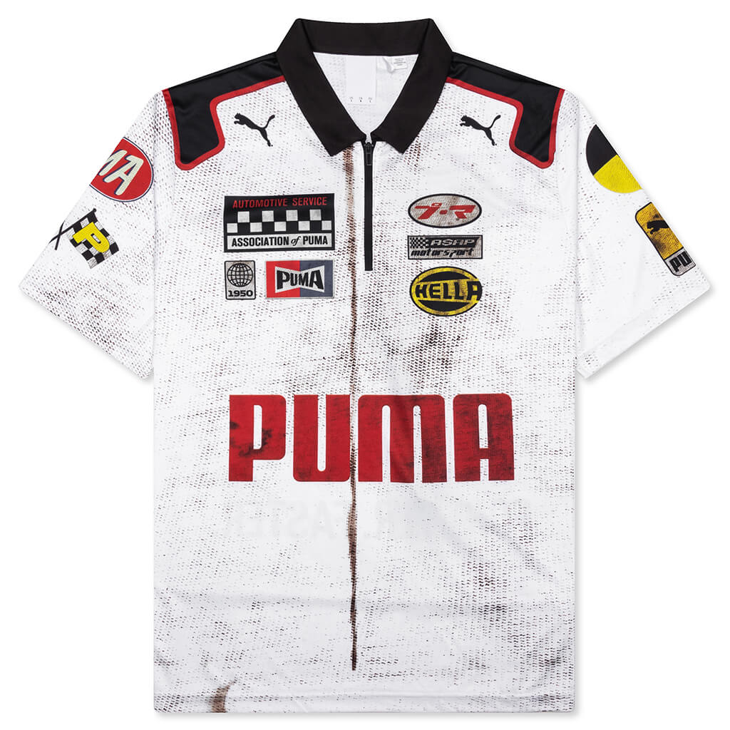 Puma x A$AP Rocky Team Zip Polo White - Main Image