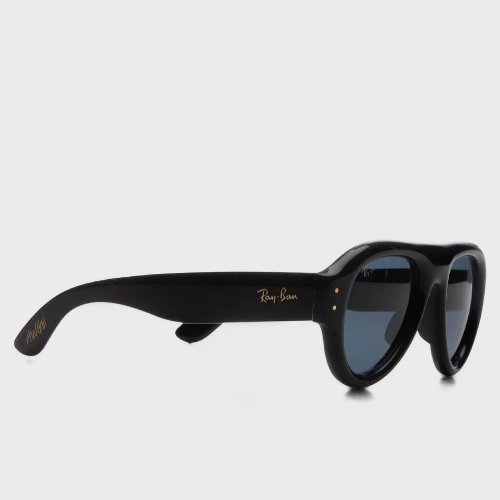 Ray-Ban x A$AP Rocky Aviator Puffer - Black Frame/Dark Blue Lens