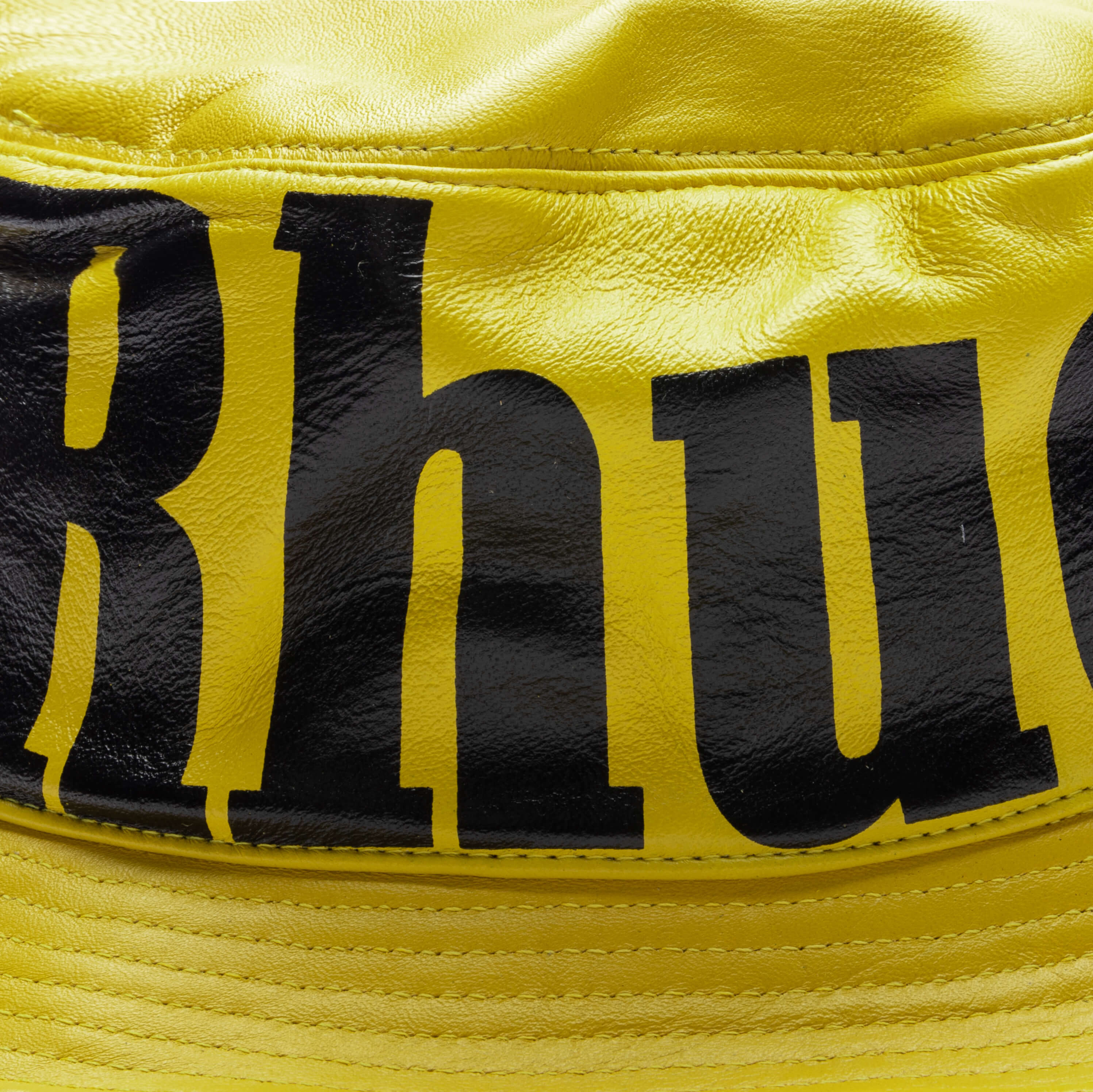 Logo Leather Bucket Hat Mustard – Feature